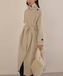 ACYM（アシーム）の「スタンドカラーウールコート（ステンカラーコート）」