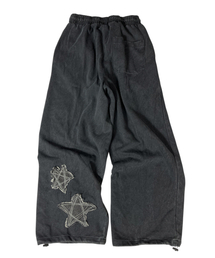 SK8ER ROCK（スケーターロック）の「Stars Vintage Washing Wide Pants ((washed black))（スウェットパンツ）」