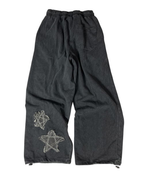 SK8ER ROCK(スケーターロック)の「Stars Vintage Washing Wide Pants ((washed black))(スウェットパンツ・レディース・その他・MEDIUM/LARGE)」の1枚目の写真