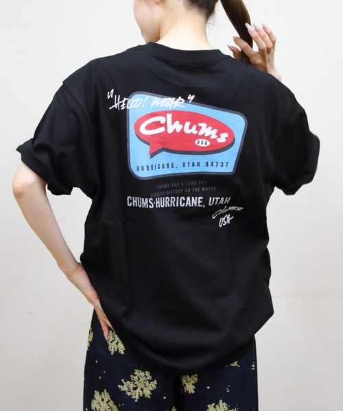 CHUMS(チャムス)の「CHUMS/チャムス バルーンチャムスTEE Balloon CHUMS TEE(Tシャツ/カットソー・メンズ・ブラック/ホワイト・S/L/M)」の1枚目の写真