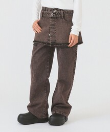 Ray BEAMS | デニムスカート レイヤード パンツ(デニムパンツ)