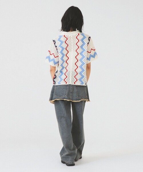 Ray BEAMS(レイビームス)の「デニムスカート レイヤード パンツ(デニムパンツ・レディース・ブルー系その他4/ダークブラウン・0/1)」の10枚目の写真