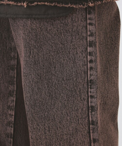 Ray BEAMS(レイビームス)の「デニムスカート レイヤード パンツ(デニムパンツ・レディース・ブルー系その他4/ダークブラウン・0/1)」の20枚目の写真