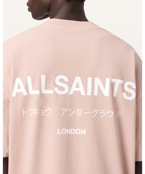 ALLSAINTS(オールセインツ)の「UNDERGROUND OVERSIZED CREW NECK T-SHIRT | アンダーグラウンド オーバーサイズ クルー ネック Tシャツ(Tシャツ/カットソー・メンズ・ピンク系その他・S/M/L/XS)」の2枚目の写真