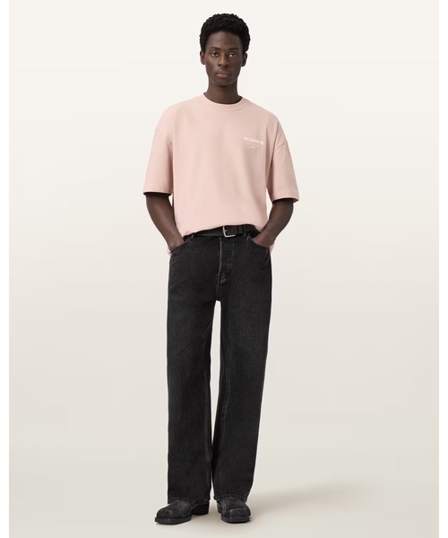ALLSAINTS(オールセインツ)の「UNDERGROUND OVERSIZED CREW NECK T-SHIRT | アンダーグラウンド オーバーサイズ クルー ネック Tシャツ(Tシャツ/カットソー・メンズ・ピンク系その他・S/M/L/XS)」の3枚目の写真