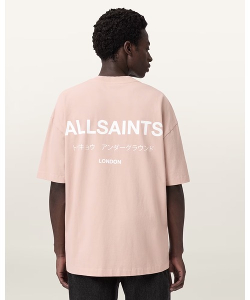 ALLSAINTS(オールセインツ)の「UNDERGROUND OVERSIZED CREW NECK T-SHIRT | アンダーグラウンド オーバーサイズ クルー ネック Tシャツ(Tシャツ/カットソー・メンズ・ピンク系その他・S/M/L/XS)」の6枚目の写真