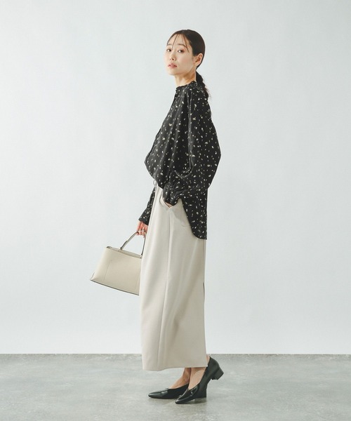 GLOBAL WORK(グローバルワーク)の「スキッパーブラウス長袖/601062(シャツ/ブラウス・レディース・ブラウン系その他6/ブラック系その他/ホワイト/ストライプ・MEDIUM/LARGE)」の10枚目の写真