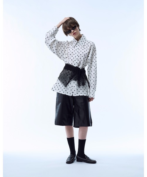 Mesh layered dot shirt / メッシュレイヤードドットシャツ（シャツ 