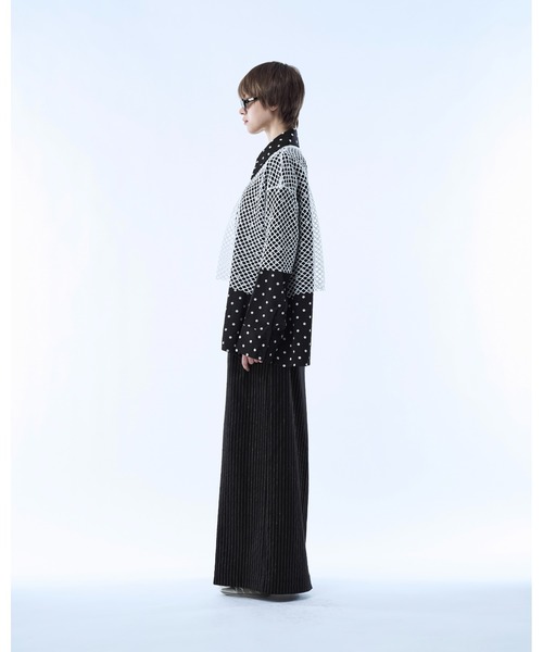 seyto(セイト)の「Mesh layered dot shirt / メッシュレイヤードドットシャツ(シャツ/ブラウス・メンズ・ブラック/ホワイト・3/2)」の13枚目の写真