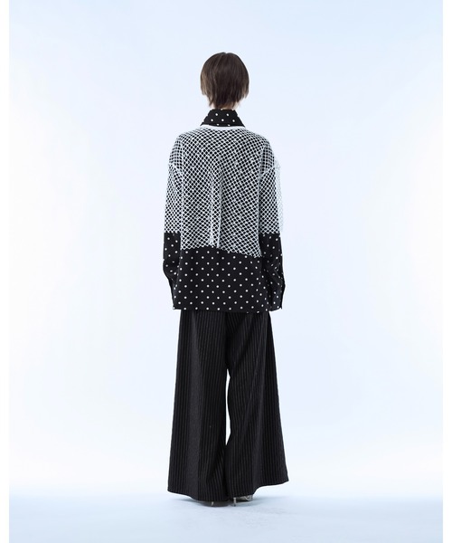 seyto(セイト)の「Mesh layered dot shirt / メッシュレイヤードドットシャツ(シャツ/ブラウス・メンズ・ブラック/ホワイト・3/2)」の14枚目の写真