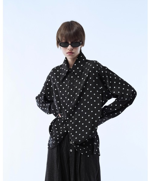 seyto(セイト)の「Mesh layered dot shirt / メッシュレイヤードドットシャツ(シャツ/ブラウス・メンズ・ブラック/ホワイト・3/2)」の16枚目の写真