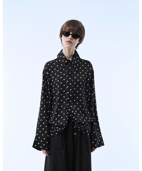 seyto(セイト)の「Mesh layered dot shirt / メッシュレイヤードドットシャツ(シャツ/ブラウス・メンズ・ブラック/ホワイト・3/2)」の18枚目の写真