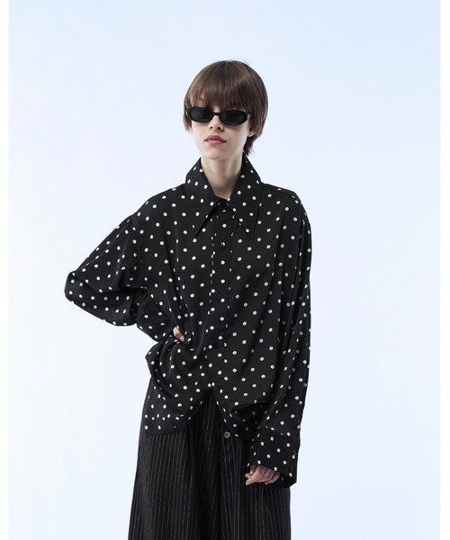 seyto(セイト)の「Mesh layered dot shirt / メッシュレイヤードドットシャツ(シャツ/ブラウス・メンズ・ブラック/ホワイト・3/2)」の19枚目の写真