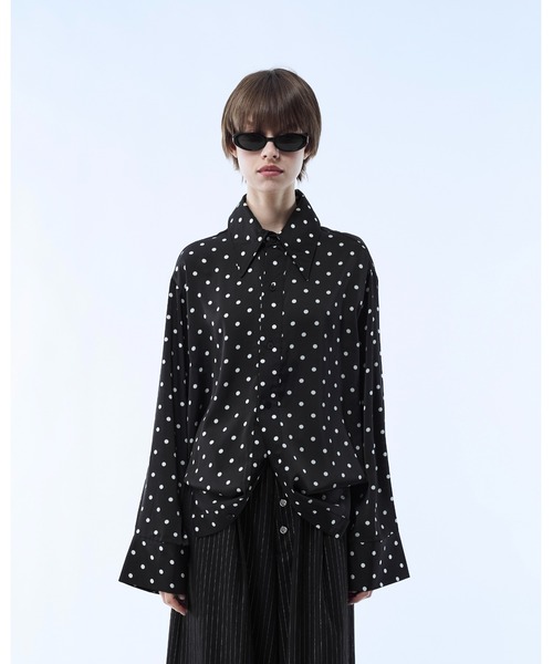 seyto(セイト)の「Mesh layered dot shirt / メッシュレイヤードドットシャツ(シャツ/ブラウス・メンズ・ブラック/ホワイト・3/2)」の21枚目の写真
