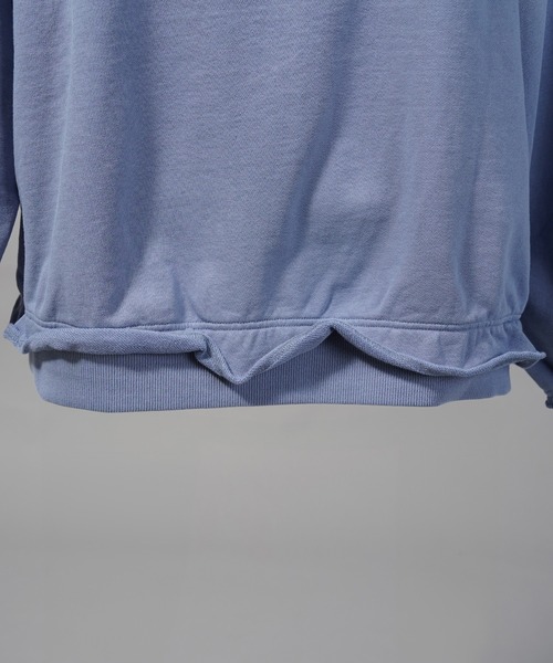 MAISON SPECIAL（メゾンスペシャル）の「《UNISEX》Lace Spray Dye Prime-Over Crew Neck Sweatshirt/レーススプレーダイプライムオーバークルーネックスウェット【MAISON SPECIAL/メゾンスペシャル】（スウェット・メンズ・ブラック/ライトブルー/ライトグリーン・0/1/2）」の8枚目の写真