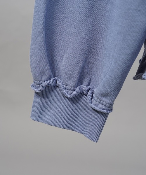 MAISON SPECIAL（メゾンスペシャル）の「《UNISEX》Lace Spray Dye Prime-Over Crew Neck Sweatshirt/レーススプレーダイプライムオーバークルーネックスウェット【MAISON SPECIAL/メゾンスペシャル】（スウェット・メンズ・ブラック/ライトブルー/ライトグリーン・0/1/2）」の9枚目の写真