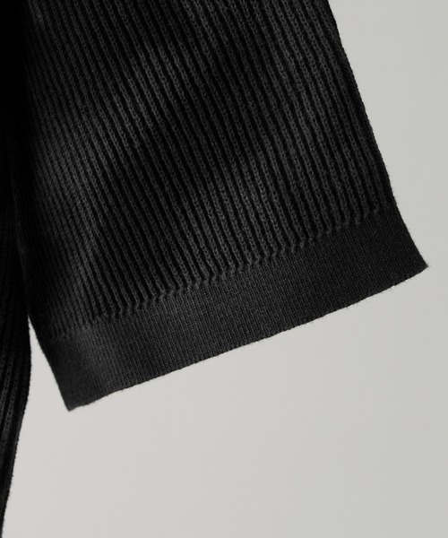 CLEL(クレイル)の「【CLEL】Basic/Spray Rib Knit Short Sleeve Shirt Cardigan / ベーシック/スプレー 畦編み半袖ニットシャツカーディガン(シャツ/ブラウス・メンズ・ブラック/グレー系/レッド系/杢グレー・M/S/L/XS)」の18枚目の写真