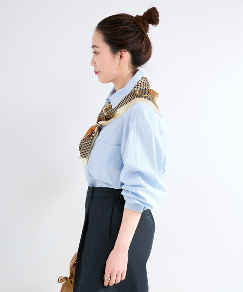 B.C STOCK(ベーセーストック)の「ウォッシャブル / フェイドカラーポプリンシャツ(シャツ/ブラウス・レディース・ベージュ/ホワイト/ブルー・FREE)」の21枚目の写真