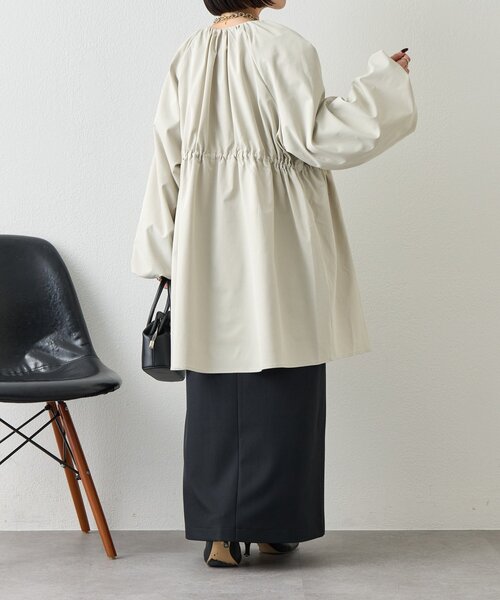 Jena espace merveilleux（ジェナ　エスパスメルヴェイユ）の「バルーンスリーブコート（その他アウター・レディース・カーキ/アイボリー・FREE）」の8枚目の写真
