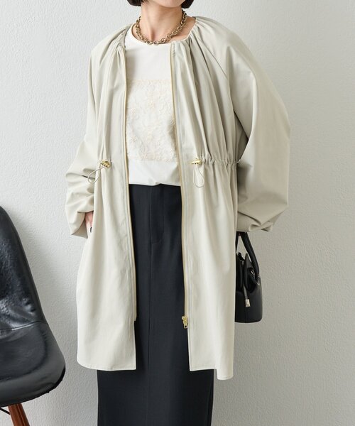 Jena espace merveilleux（ジェナ　エスパスメルヴェイユ）の「バルーンスリーブコート（その他アウター・レディース・カーキ/アイボリー・FREE）」の9枚目の写真