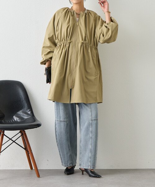 Jena espace merveilleux（ジェナ　エスパスメルヴェイユ）の「バルーンスリーブコート（その他アウター・レディース・カーキ/アイボリー・FREE）」の16枚目の写真