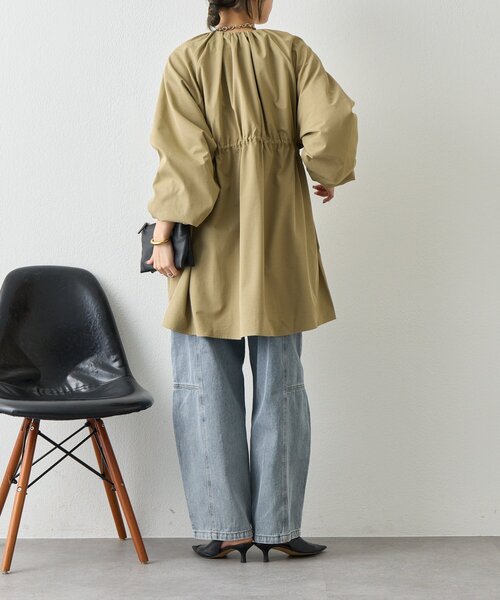 Jena espace merveilleux（ジェナ　エスパスメルヴェイユ）の「バルーンスリーブコート（その他アウター・レディース・カーキ/アイボリー・FREE）」の20枚目の写真