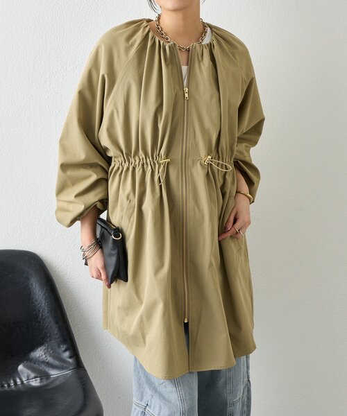 Jena espace merveilleux（ジェナ　エスパスメルヴェイユ）の「バルーンスリーブコート（その他アウター・レディース・カーキ/アイボリー・FREE）」の21枚目の写真