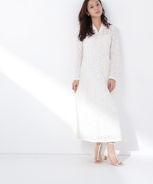 NATURAL BEAUTY BASIC（ナチュラルビューティーベーシック）の「◇レーススキッパーシャツワンピース（シャツワンピース・レディース・ブラック/オフホワイト・P/S/MEDIUM）」の16枚目の写真