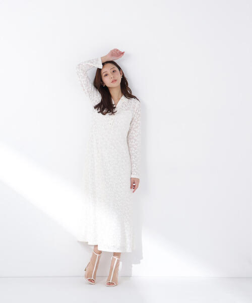 NATURAL BEAUTY BASIC（ナチュラルビューティーベーシック）の「◇レーススキッパーシャツワンピース（シャツワンピース・レディース・ブラック/オフホワイト・P/S/MEDIUM）」の17枚目の写真