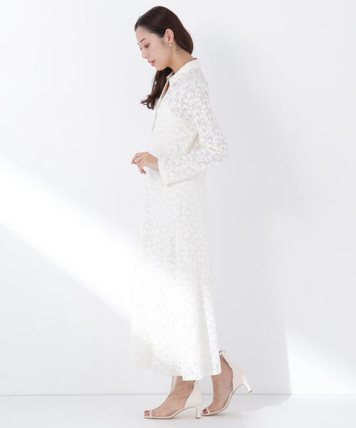 NATURAL BEAUTY BASIC（ナチュラルビューティーベーシック）の「◇レーススキッパーシャツワンピース（シャツワンピース・レディース・ブラック/オフホワイト・P/S/MEDIUM）」の19枚目の写真