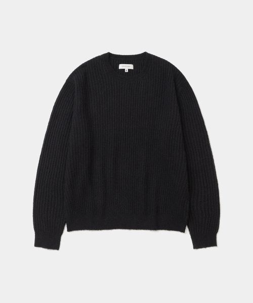 UNIFORM BRIDGE(ユニフォームブリッジ)の「hairy crew neck knit black(ニット/セーター・メンズ・その他・MEDIUM/LARGE/X-LARGE)」の1枚目の写真
