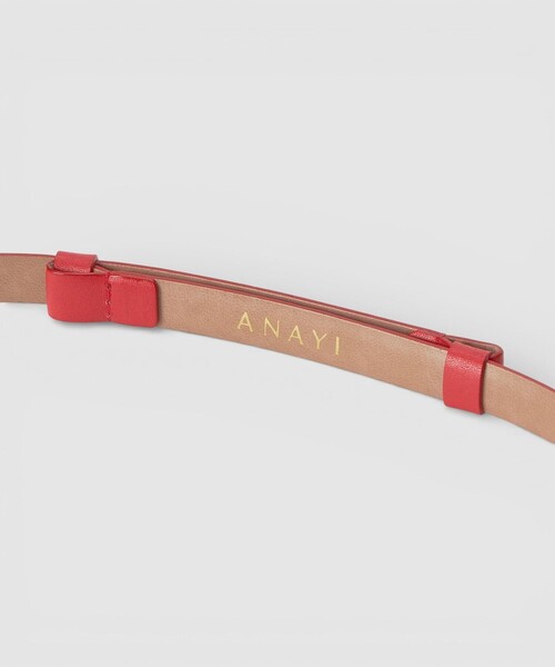 ANAYI(アナイ)の「ダブルリングスライドベルト(ベルト・レディース・レッド/ホワイト/ブラック/シルバー・FREE)」の11枚目の写真