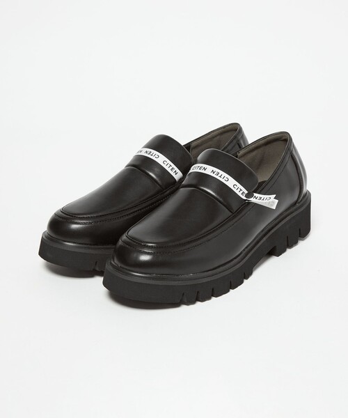 CITEN（シテン）の「＜CITEN＞トラックソールローファー（ローファー・レディース・ブラック・L/M/S）」の2枚目の写真