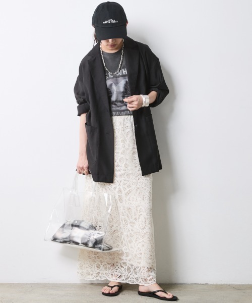 CHIC STYLE（シックスタイル）の「レースストレートロングスカート＜大きいサイズ有＞シックスタイル（スカート・レディース・モカ/ベージュ・M/L/LL/3L/4L/5L）」の14枚目の写真