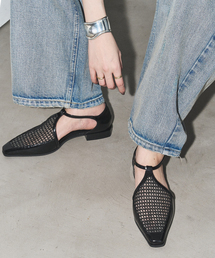 GRISE | GRISEナロースクエアコンビTストラップセパレートフラット(その他シューズ)