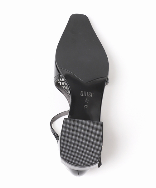 GRISE（グリーズ）の「GRISEナロースクエアコンビTストラップセパレートフラット（その他シューズ・レディース・ブラック/アイボリー・23cm/22.5cm/22cm/25cm/24.5cm/24cm/23.5cm）」の12枚目の写真