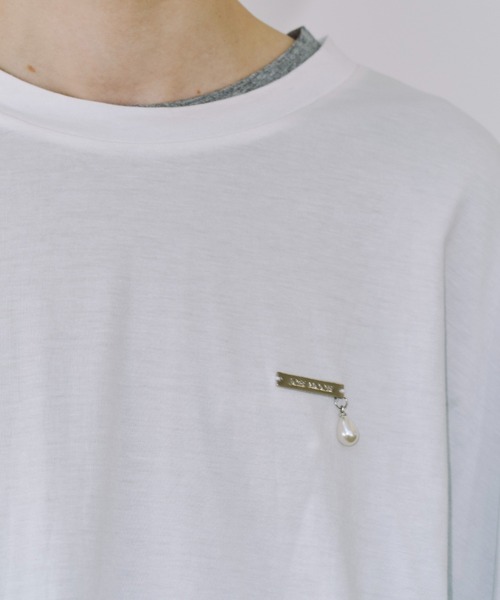 JOSE MOON（ジョゼムーン）の「PEARL LONG SLEEVE TSHIRT/パールロングスリーブTシャツ（Tシャツ/カットソー・レディース・ホワイト/グレー/ブラック・FREE）」の16枚目の写真