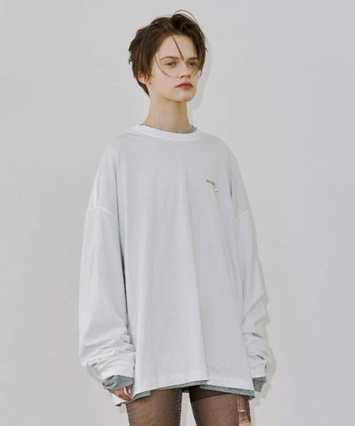 JOSE MOON（ジョゼムーン）の「PEARL LONG SLEEVE TSHIRT/パールロングスリーブTシャツ（Tシャツ/カットソー・レディース・ホワイト/グレー/ブラック・FREE）」の5枚目の写真
