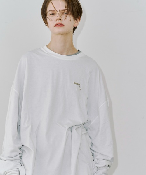 JOSE MOON（ジョゼムーン）の「PEARL LONG SLEEVE TSHIRT/パールロングスリーブTシャツ（Tシャツ/カットソー・レディース・ホワイト/グレー/ブラック・FREE）」の12枚目の写真