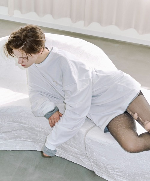 JOSE MOON（ジョゼムーン）の「PEARL LONG SLEEVE TSHIRT/パールロングスリーブTシャツ（Tシャツ/カットソー・レディース・ホワイト/グレー/ブラック・FREE）」の18枚目の写真