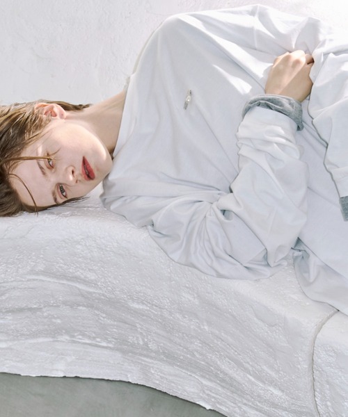 JOSE MOON（ジョゼムーン）の「PEARL LONG SLEEVE TSHIRT/パールロングスリーブTシャツ（Tシャツ/カットソー・レディース・ホワイト/グレー/ブラック・FREE）」の19枚目の写真