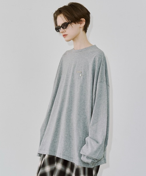 JOSE MOON（ジョゼムーン）の「PEARL LONG SLEEVE TSHIRT/パールロングスリーブTシャツ（Tシャツ/カットソー・レディース・ホワイト/グレー/ブラック・FREE）」の21枚目の写真
