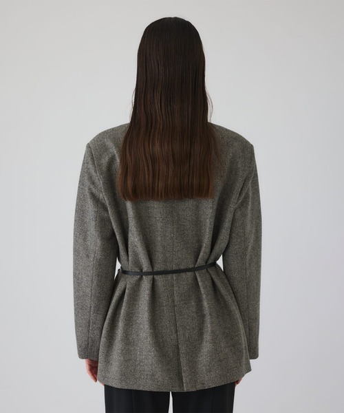 RIM.ARK(リムアーク)の「【RIM.ARK/リムアーク】Metal belt box jacket/メタルベルトボックスジャケット(テーラードジャケット・レディース・ライトブラウン/グレー・FREE)」の17枚目の写真