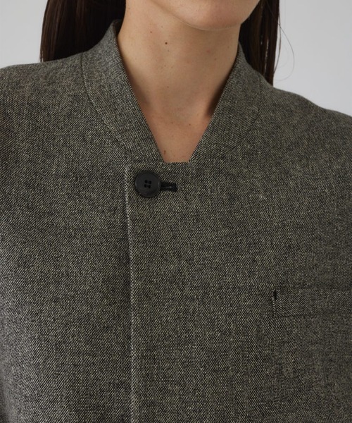 RIM.ARK(リムアーク)の「【RIM.ARK/リムアーク】Metal belt box jacket/メタルベルトボックスジャケット(テーラードジャケット・レディース・ライトブラウン/グレー・FREE)」の18枚目の写真