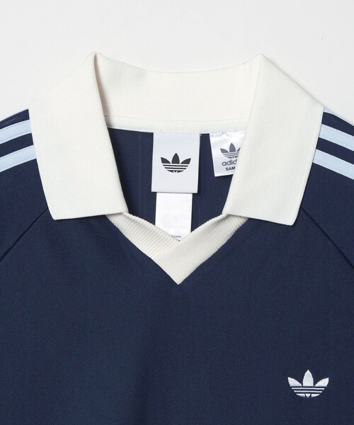 adidas Originals(アディダスオリジナルス)の「【別注】<adidas Originals>フットボール ジャージ トップス(Tシャツ/カットソー・レディース・ネイビー/ダークグレー・S/XS)」の6枚目の写真