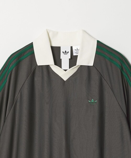 adidas Originals(アディダスオリジナルス)の「【別注】<adidas Originals>フットボール ジャージ トップス(Tシャツ/カットソー・レディース・ネイビー/ダークグレー・S/XS)」の5枚目の写真