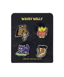 Wacky WiLLy（ワッキーウィリー）の「メタルバッジセット (4セット)（ブローチ/コサージュ）」