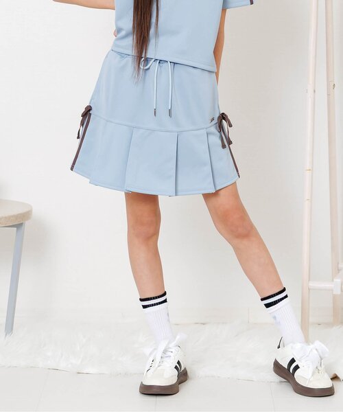 algy(アルジー)の「【セットアップ対応】スカパン(スカート・キッズ・サックスブルー/グレー/ブラック・130/140/150/160)」の1枚目の写真