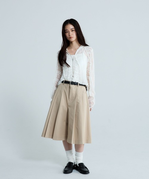 JEANASIS（ジーナシス）の「タックプリーツハーフパンツ/657335（その他パンツ・レディース・ブラック/ベージュ・FREE）」の15枚目の写真