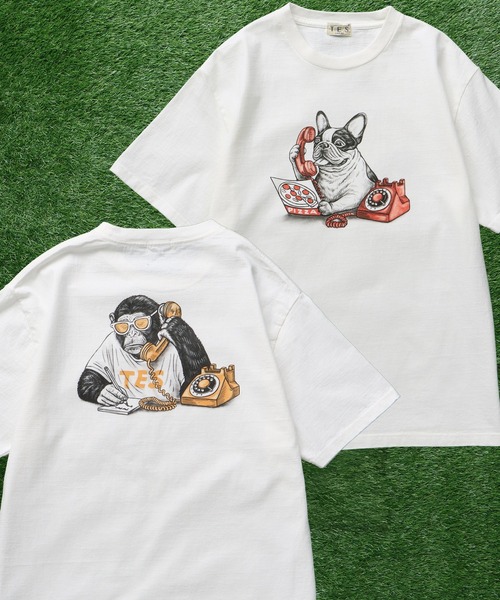 The Endless Summer(エンドレスサマー)の「TES PIZZA DELIVERY TEE/ Tシャツ(Tシャツ/カットソー・メンズ・アイボリー/ホワイト/グリーン系その他3・XX-LARGE/X-LARGE/LARGE/MEDIUM/SMALL)」の2枚目の写真
